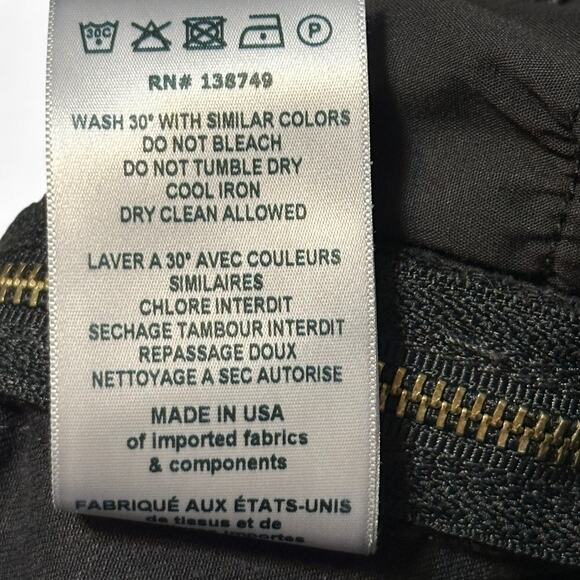 Etienne Marcel Black Jeans Sz 30 Mid Rise Side Stripe Zip Distressed Hem EM1051 - Picture 14 of 14